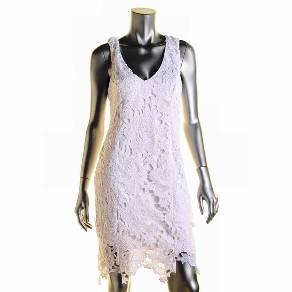Last 1! Bardot White Lace Up Back Dress - Picture 1 of 8